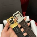 Crocodile leather black (ancient silver buckle) gift box