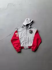 Protocol Index Russian Limited Edition Vintage-Style Embroidered War Horse Distressed Zipper Hooded Sweatshirt Jacket
