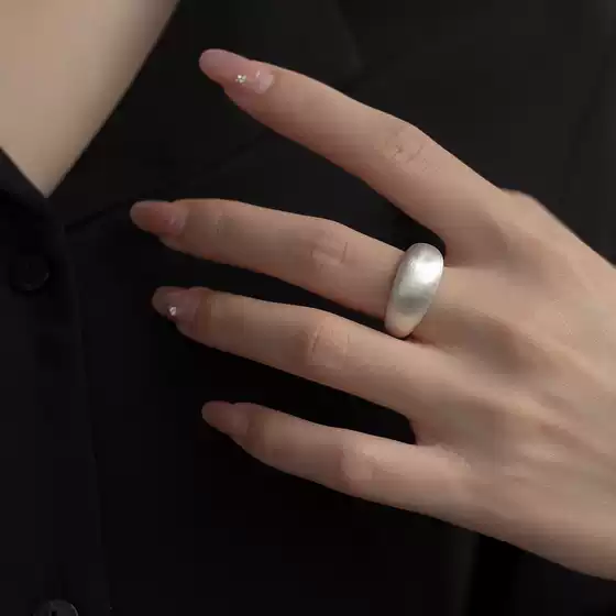 Minimalist Matte Finish Ring for Women, Cool and Stylish, Versatile and Elegant, Fresh and Simple Open Ring for Index Finger