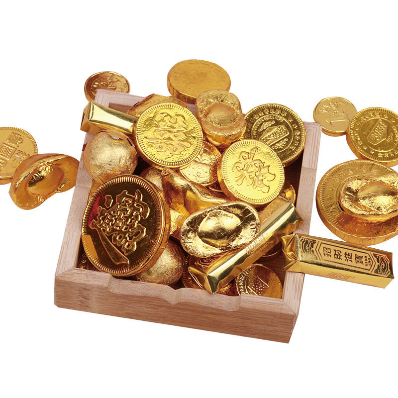 Wedding Gold Coins, Gold Bars, Cakes, Baked Wedding Candies, Chocolate Birthday Ingots, Birthday Chocolate Flavored Green Tea Flavor