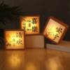 Creative Calligraphy Photo Frame Night Light Atmosphere Lamp Holiday Led Gift DIY Ornament Touch Square Desktop Rechargeable Model