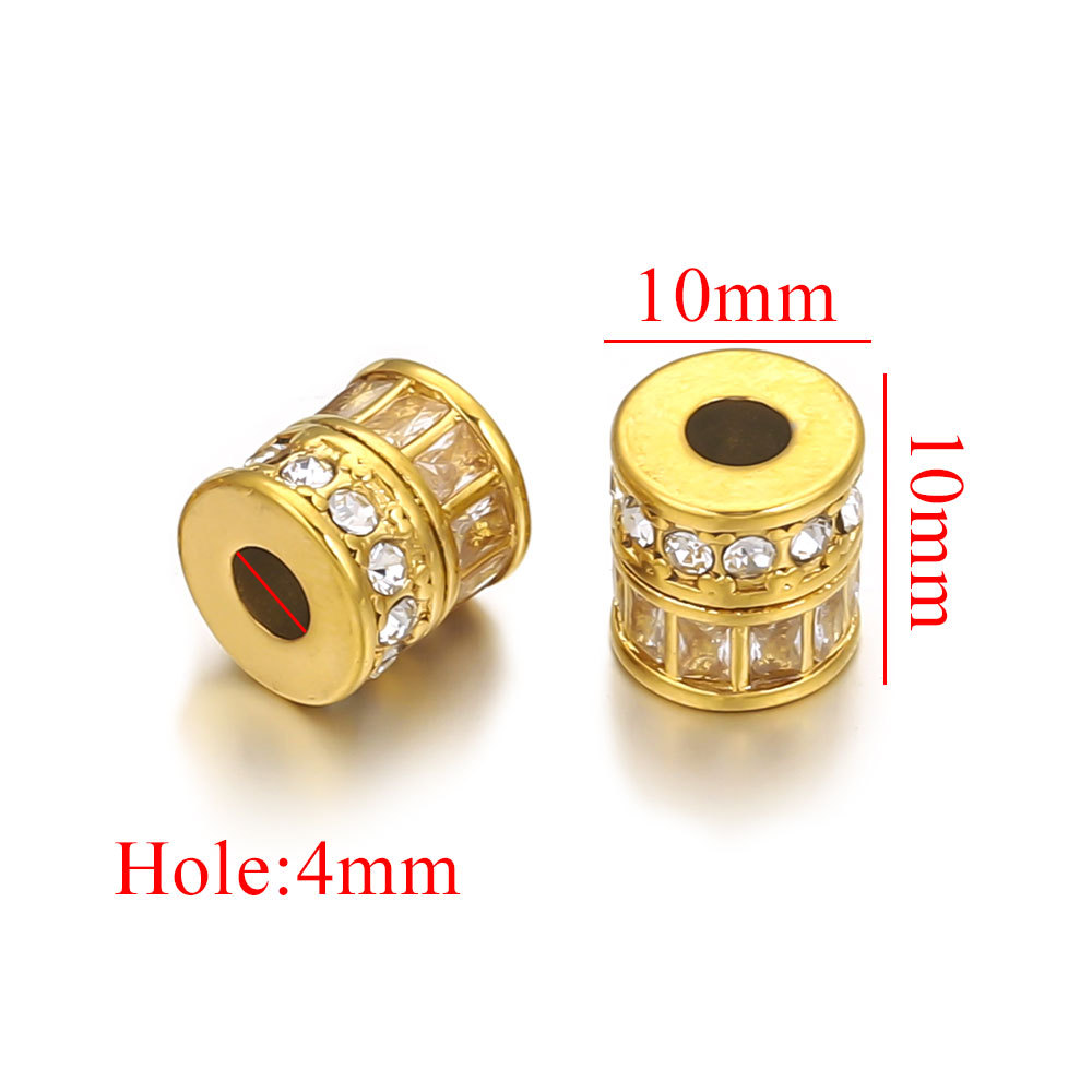 สั่งซื้อนำเข้า สแตนเลส 18 K ทองแท้ electroplated Hao หินฝังทำด้วยมือ DIY สร้อยคอสร้อยข้อมือเครื่องประดับลูกปัดการปิดกั้นลูกปัดขายส่ง จากจีน 1688 taobao alibaba tmall