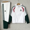 26 royal m white and green suit hooded