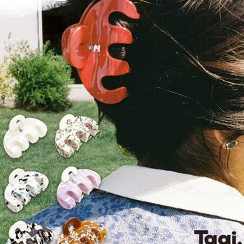 Tagi. Handbag Hair Clip Acrylic Clip Cute Simple Versatile Seamless Shark Clip Intellectual Low Ponytail