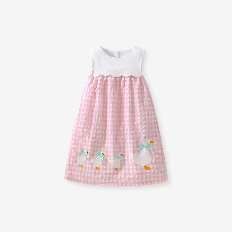 Girls' New Summer Princess Dress, Cute Cotton Kids' Wear
