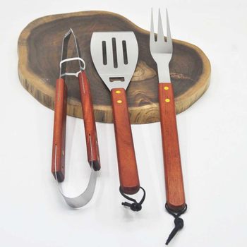 Amazon Specializes in Barbecue Tools 3-Piece Set Stainless Steel Barbecue Set Grill Fork and Spatula Combination Grill Set