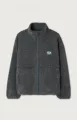 Long-sleeved fur coat-black