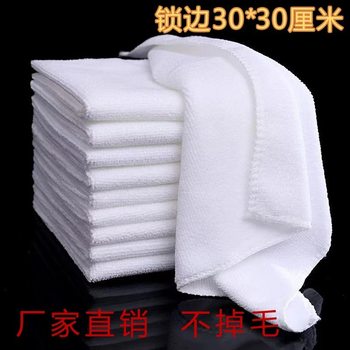Kitchen-Specific Lint-Free White Towel, Absorbent and Thickened Dishcloth, Square Towel for Bar and Ktv, Disposable Hand Wipe