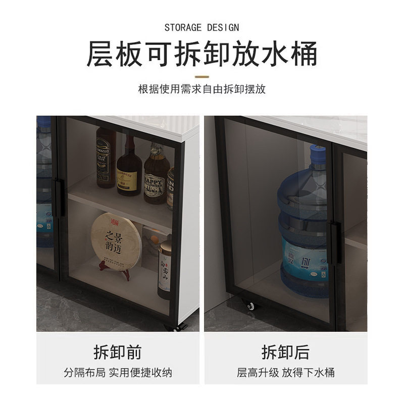 Light Luxury Slate Sofa Side Cabinet Living Room Side Cabinet Household Removable Side Cabinet Storage Cabinet Tea Cabinet Storage Cabinet