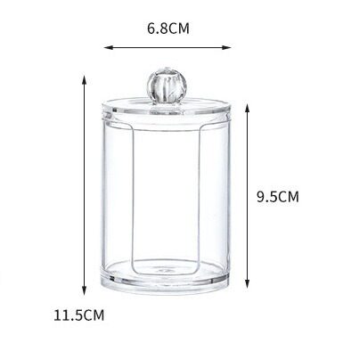 Round Cotton Sticker Box Makeup Remover Cotton Storage Box Household Two-in-One Double-Layer Transparent Desktop Jewelry Cosmetic Cotton Storage Box