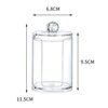 Round Cotton Sticker Box Makeup Remover Cotton Storage Box Household Two-in-One Double-Layer Transparent Desktop Jewelry Cosmetic Cotton Storage Box