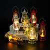 LED retro small oil lamp portable kerosene lamp small lantern electronic candle lamp creative holiday decoration gift wind lamp