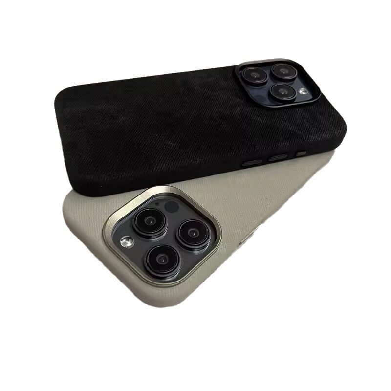 Flannel Fiber Cloth Texture Apple 17 Magnetic Phone Case Suitable for iPhone 16 Skin-Feel Anti-Fall Protective Cover Wholesale