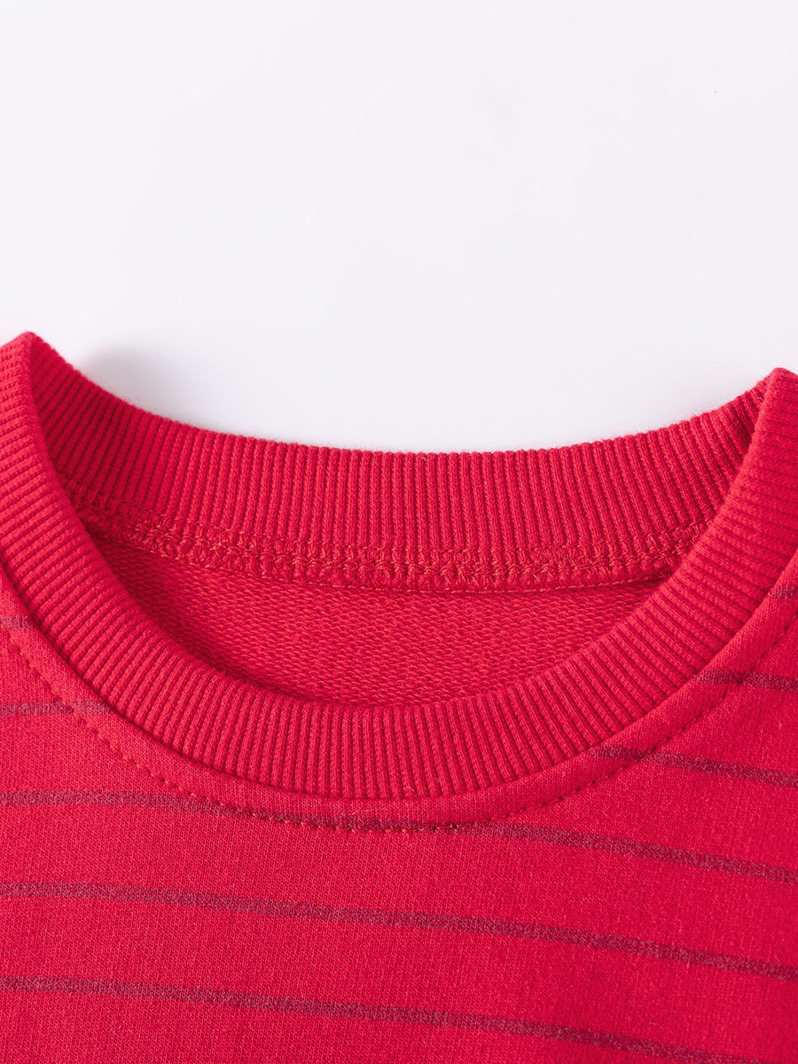 Christmas Style Girls' Hoodie, Autumn Long-Sleeve Top, Baby Cute Cotton Sweatshirt