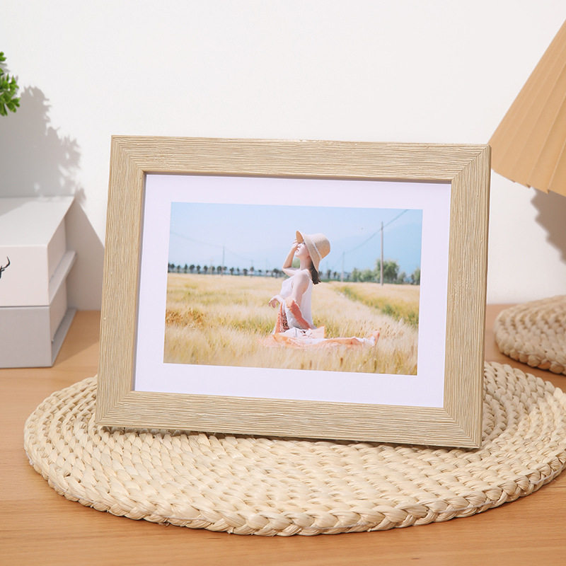 Photo Frame 6inch Photo Frame Table High-End Handmade Large Size Scandinavian Art Oil Painting Frame Wall Hanging Wholesale