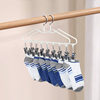 Clothes Hanger with Clips for Home Use, Underwear and Panties Hanger, Skirt Rack, Multifunctional Sock Clip Drying Rack, Multi-Clip Clothes Hanger Wholesale