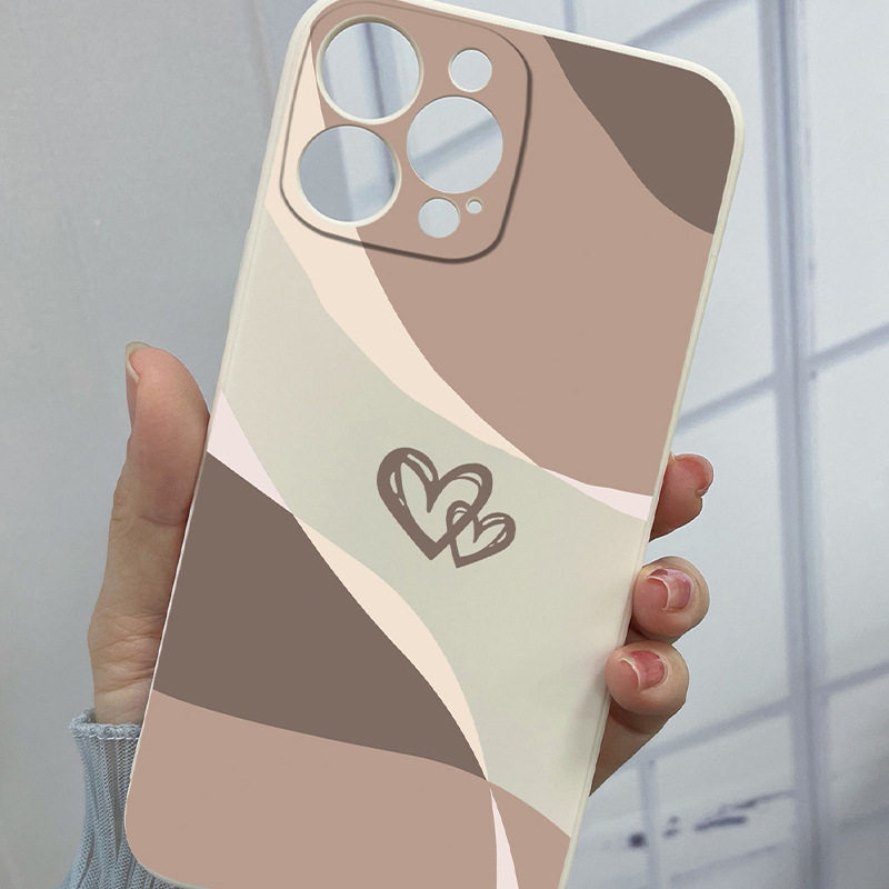 Advanced Love Applicable to iPhone15promax Straight Edge Rubik's Cube Phone Shell Apple 14 Fine Hole 11/12/13