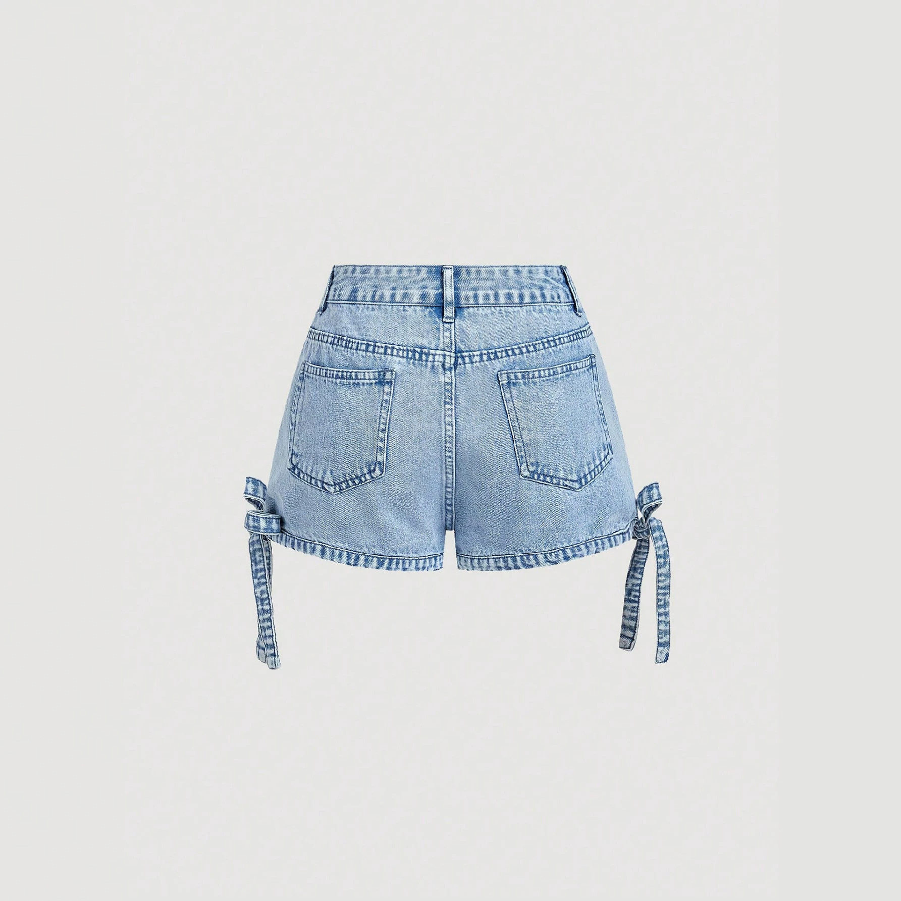Casual Womens Denim Shorts Slim Fit Drawstring Design Versatile Style Perfect for Summer Ready to Ship