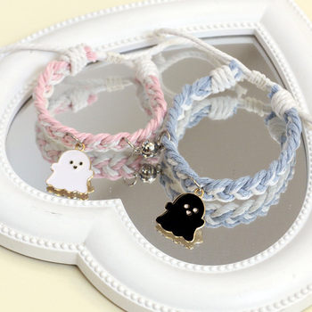 High-value original double pull no cliff braided couple magnetic bracelet ins style cartoon girlfriends adjustable hand rope