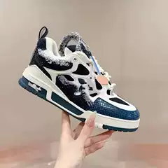 2026 High-End Version Rhinestone-Decorated Casual Sneakers from Lv for Cross-Border Trade, Lace-Up Fashion Show Stylish Sneakers