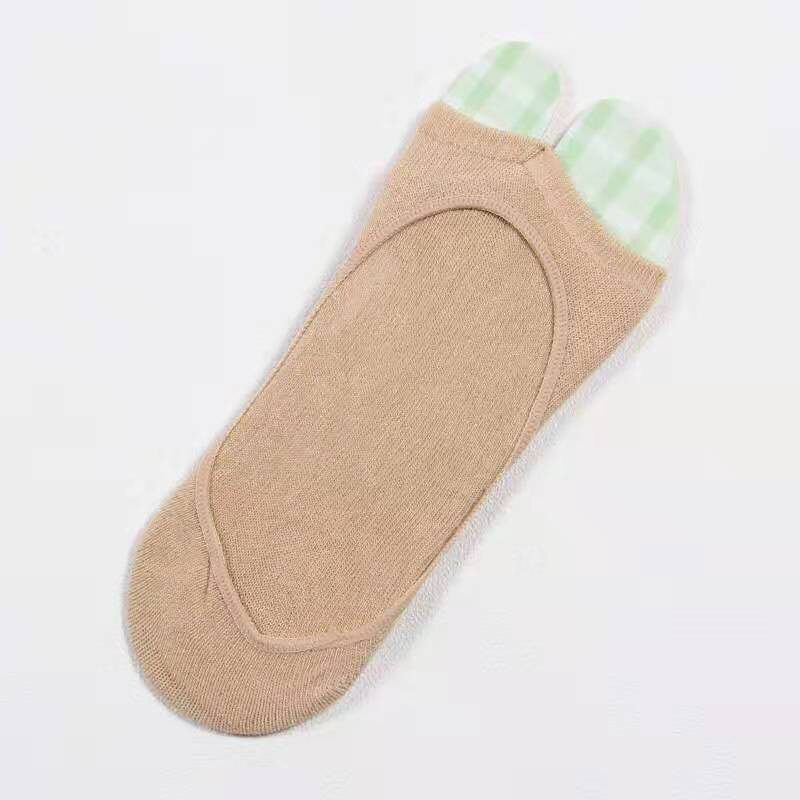 Japanese women's leaky toe socks fish mouth socks invisible...