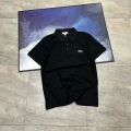 Aw crocodile embroidered logo polo style black