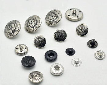 Wholesale Five-pointed Star Button New Security Clothing Button Copper-clad Button, All-copper Four-button Metal Button