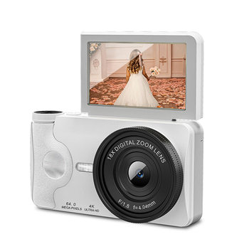 Photo 4K Metal Shell Mirrorless Digital Camera Ultra-High Definition Ccd Student Campus Camera External Card Video Recorder