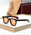 Orange slices in red tortoise shell frame