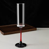 European Red Rod Champagne Glass Household High-End Creative Crystal Glass Red Wine Glass Goblet Pair of Sparkling Wine Glasses