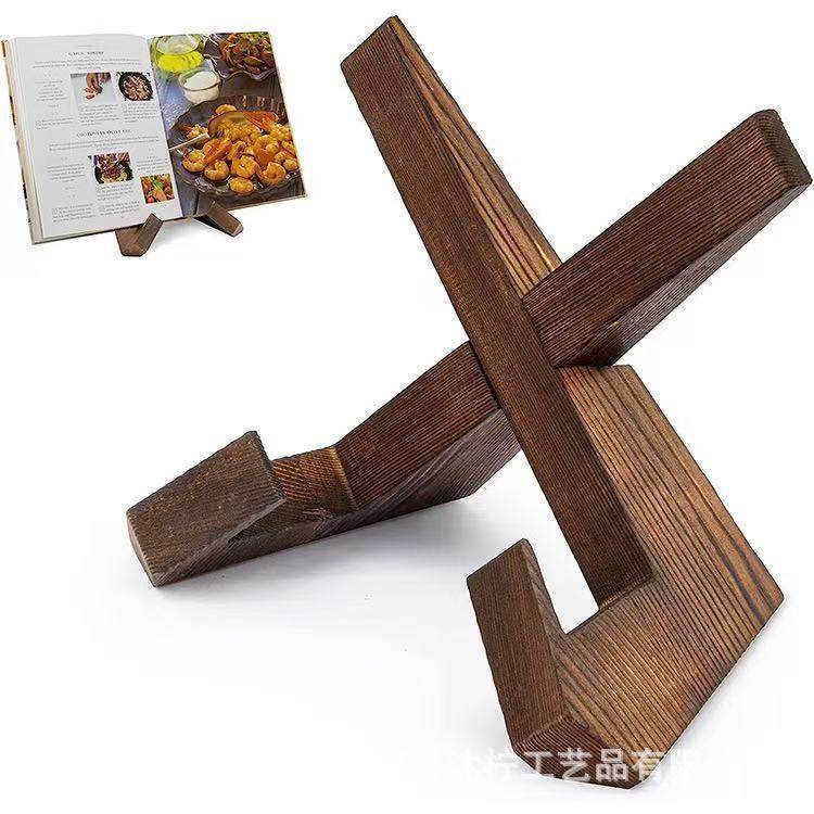 Spot Wooden Recipe Holder Removable Home Recipe Storage Rack Tablet Computer Rack Vinyl Record Display Rack