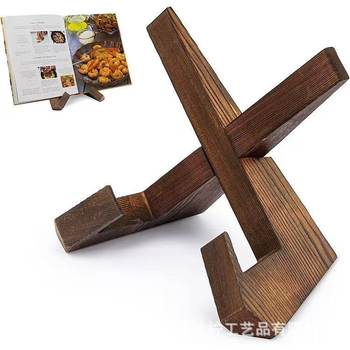 Spot Wooden Recipe Holder Removable Home Recipe Storage Rack Tablet Computer Rack Vinyl Record Display Rack