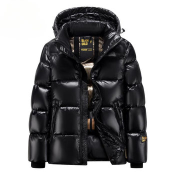 2024 white goose down black gold down jacket men's winter hooded extremely cold suit minus 40 degrees northeast long warm coat