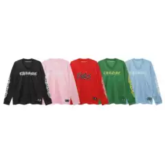 Chrome Hearts 25 New Mesh Floral Arm Cross Print Couple's Long-Sleeve T-Shirt Base Layer