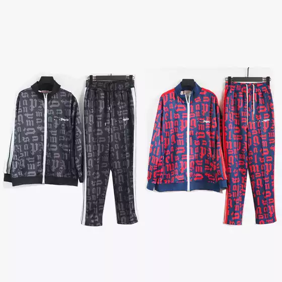 High-Quality Palm Sports Suit with Full Printed Letters Palm Men's and Women's Jackets and Pants Trendy Brand Casual Suit