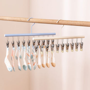 Stainless steel multi-clip drying rack drying underwear underwear rack multifunctional baby socks clip baby hanger wholesale