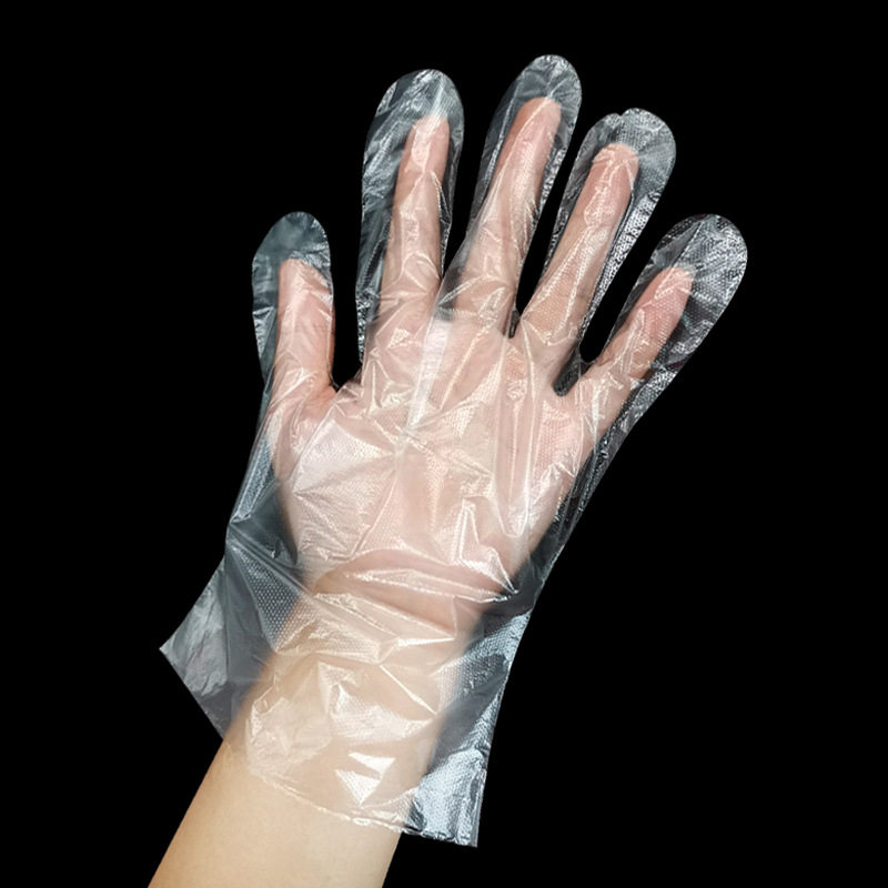 Hanging disposable PE gloves KFC hamburger fried chicken shop food shop food catering hanging hole gloves convenient