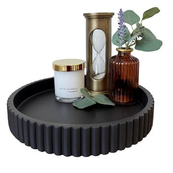 Christmas Gift Installation-Free Bathroom Organizer Living Room Round Dried Fruit Plate Desktop Storage Rack Silicone Storage Tray