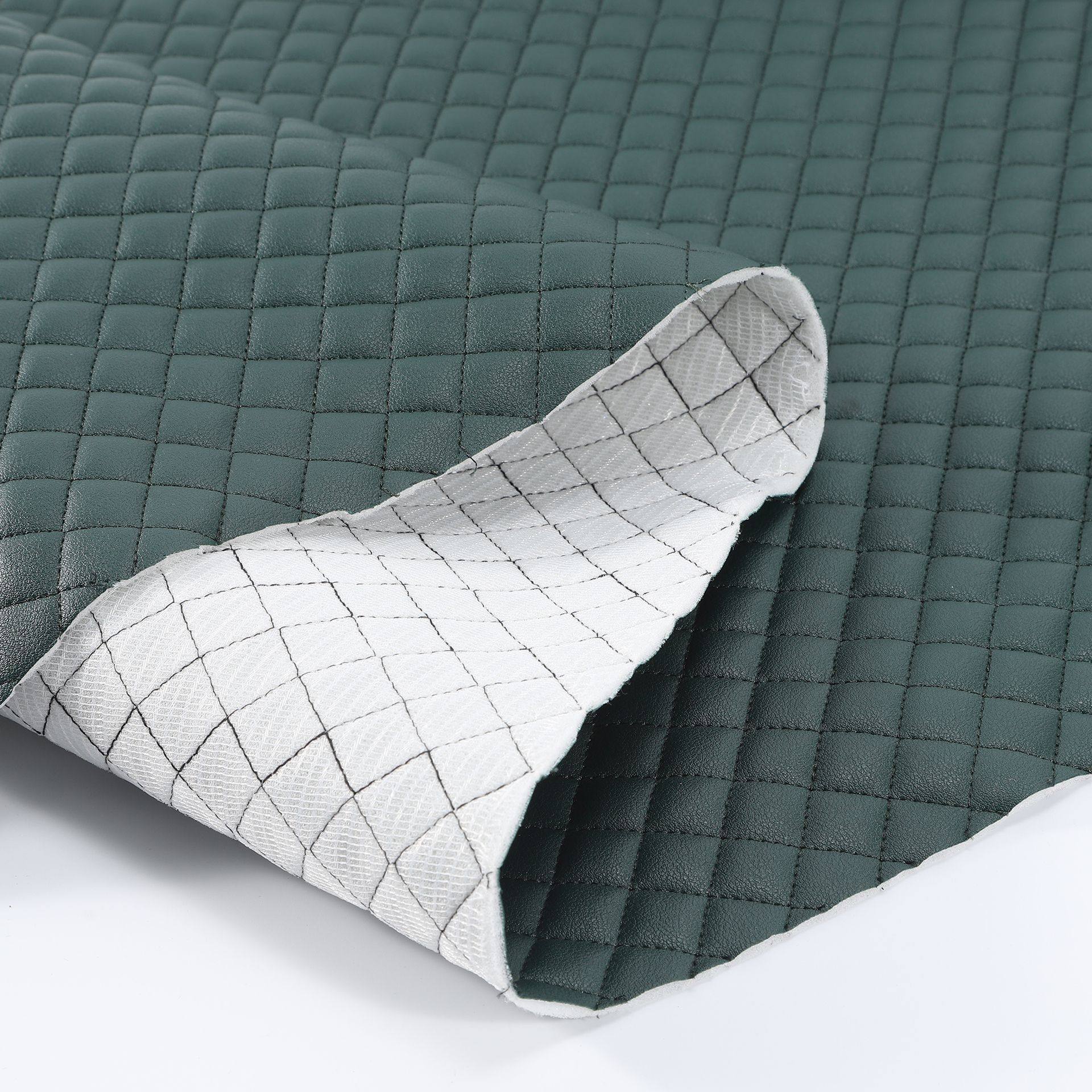 Pvc Nappa Artificial Leather Embroidered Sponge Bottom Quilted Luggage Car Mattress Cup Protective Cover Home Matte