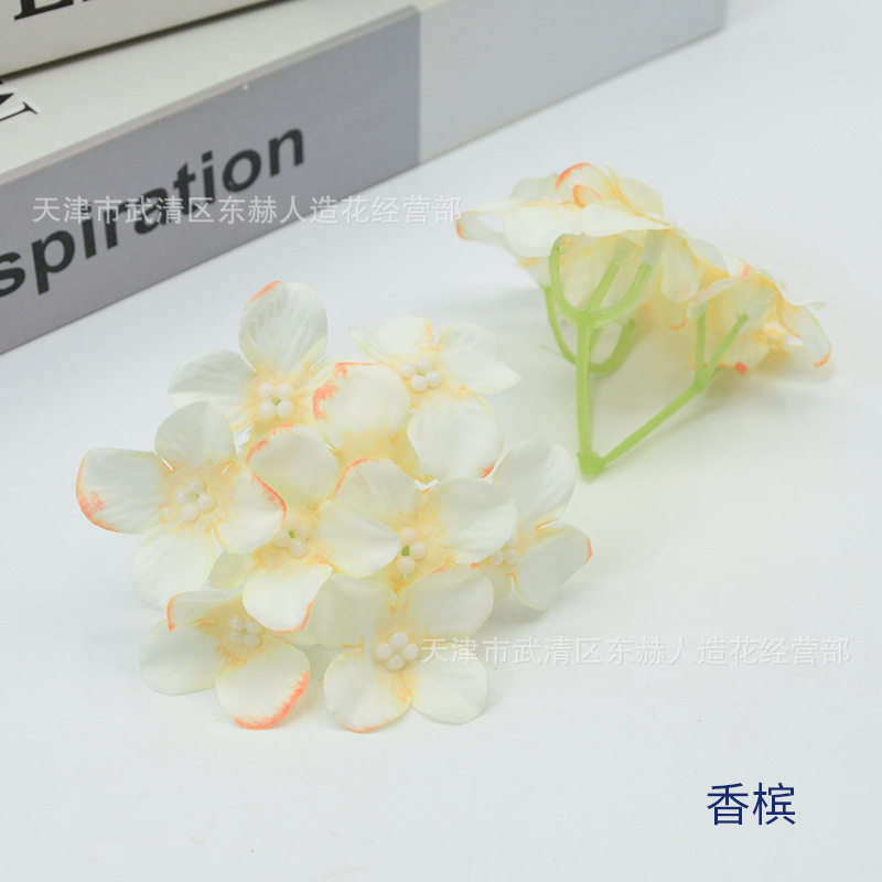 9叉油画绣球仿真花小花DIY手作素材绣球花朵婚庆新娘头饰发饰配花