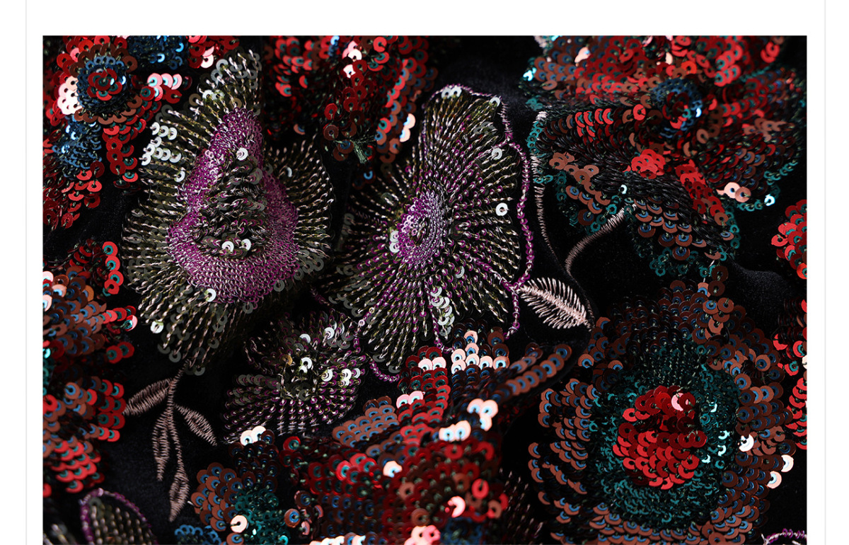 Áo khoác nữ thêu hoa đính sequin thêu nổi bật dáng suông — Begonia đỏ (giao hàng trong 7 ngày), Begonia đỏ (phát hành cùng ngày)