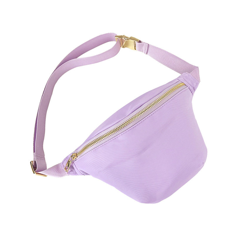 厂家直销尼龙防水腰包户外活动收纳包运动斜挎包马卡龙色跑步腰包