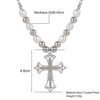 European and American Cross-Border Hot-Selling Imitation Pearl Necklace Creative Sweet Cool Dark Cross Pendant Clavicle Chain Necklace