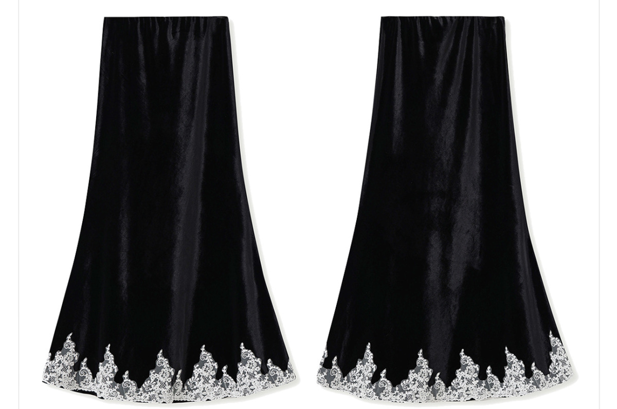 Bộ đầm nữ cổ tròn dài tay thêu sequin đính cườm kèm chân váy đuôi cá — váy, áo khoác