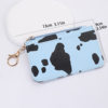 Amazon Cross-Border Cow Print Card Holder, Fashionable and Unique Small Wallet, Pu Keychain, Credit Card Coin Purse, Diamond Pattern
