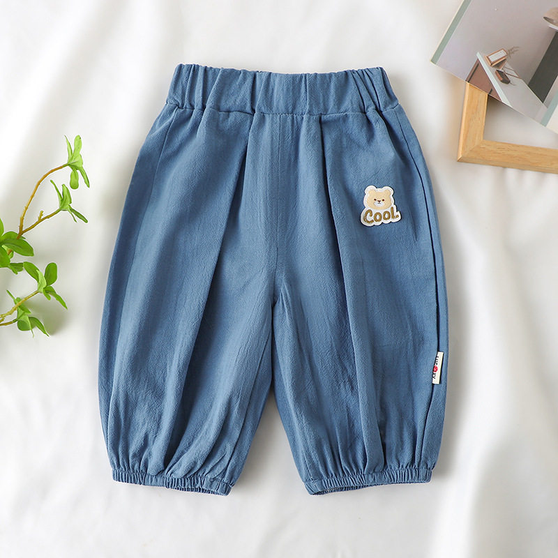 Kinder-Sommerneuheit-100% Baumwolle-Mückenabwehr-Hose, Jungen & Mädchen Baby-dünne lockere Casual-Laternenhose