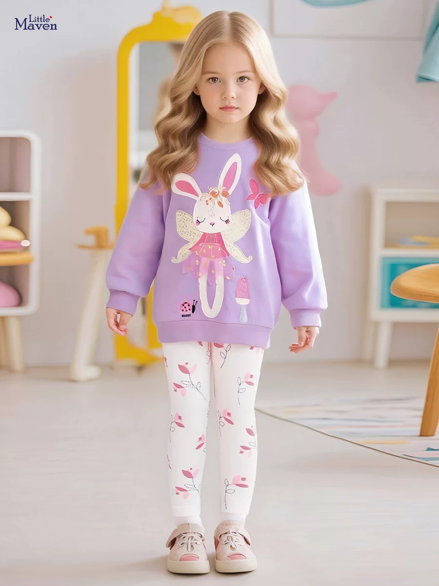 New Girls' Set, Autumn Cartoon Kids' Outfit, Children's Clothing Wholesale