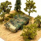 Танковая камуфляжная покрывающая сетка военная сцена diy украшение стола песком миниатюрный материал камуфляжная модель пропорциональная противоустановочная сетка