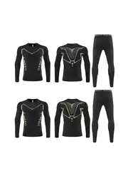High Elastic Kids & Adults Printed Compression Training Suit Quick-Dry Basketball Soccer Sports Set Gym Base Layer