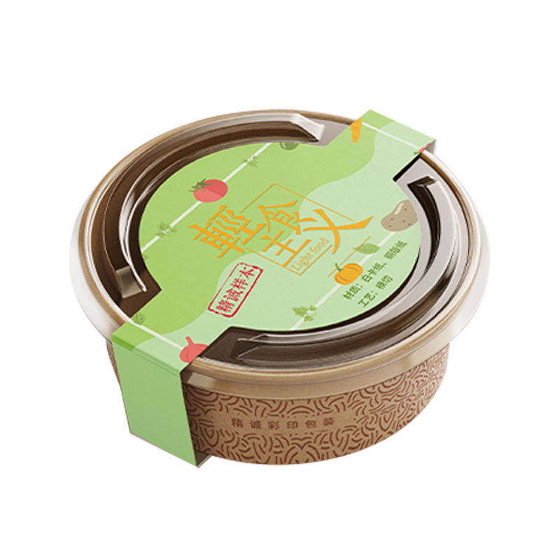 Takeaway lunch box waist seal customization factory sales free design thick material printing packing box waist seal customization